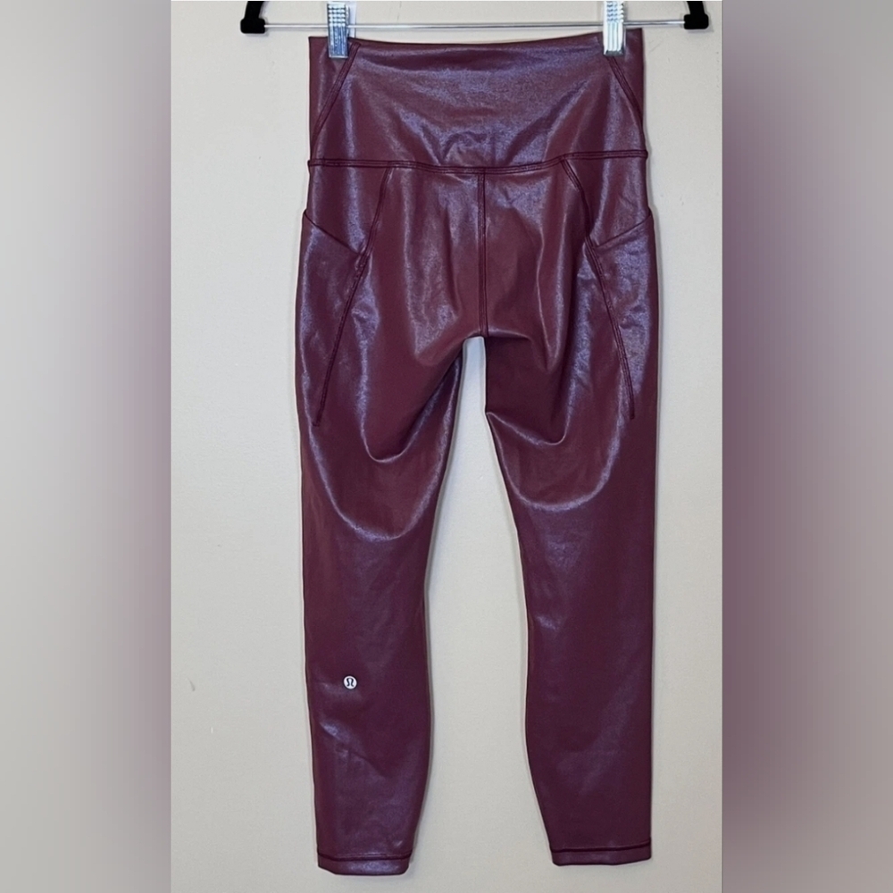 lululemon athletica High-Rise Burgundy Leggings - Picture 3 of 5